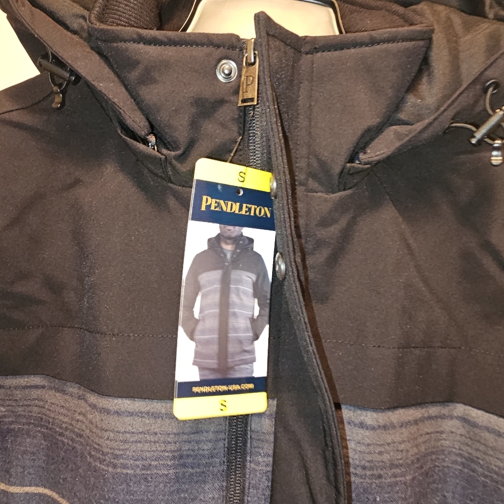 Pendleton Mens Wool Blend Jacket Removable Hood B… - image 5